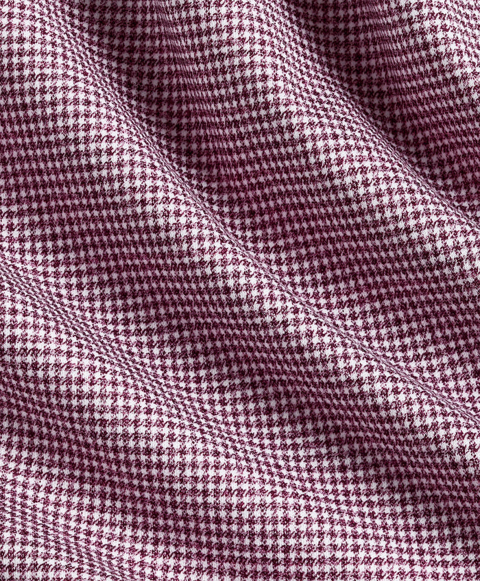 CMSK13829613 | Merlot & White Check Knit Sport Shirt