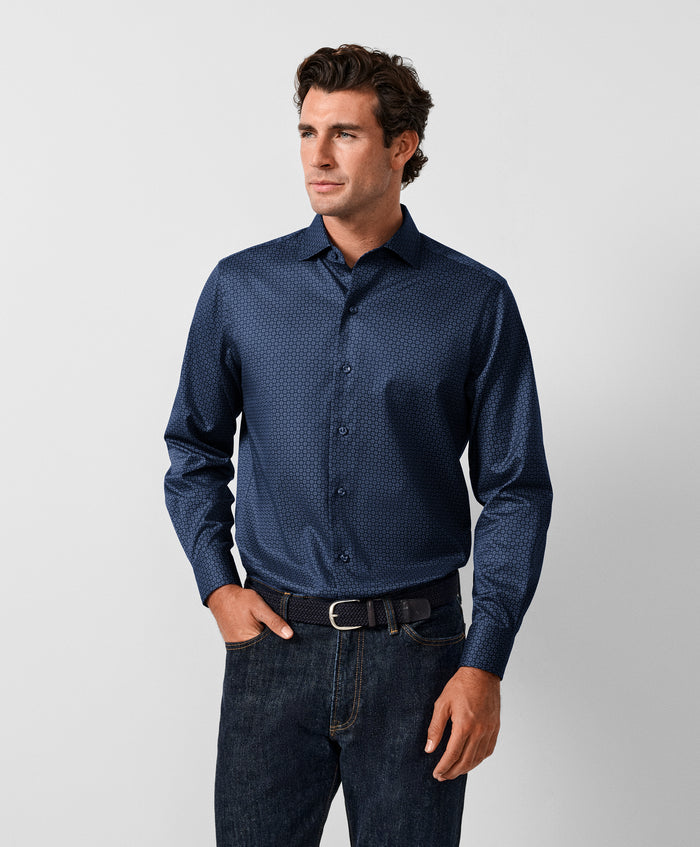 CMSW13209412 | Navy Neat Sport Shirt