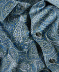 CMSW13501433 | Navy & Green Paisley Sport Shirt