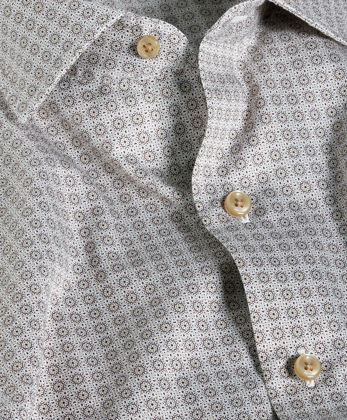 CMSW13607314 | Olive Geometric Sport Shirt
