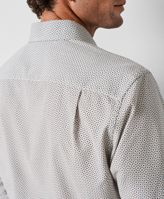 CMSW13608236 | Dune & Navy Geometric Corduroy Sport Shirt