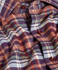 CMSW13827607 | Merlot & Multi Brushed Plaid Sport Shirt