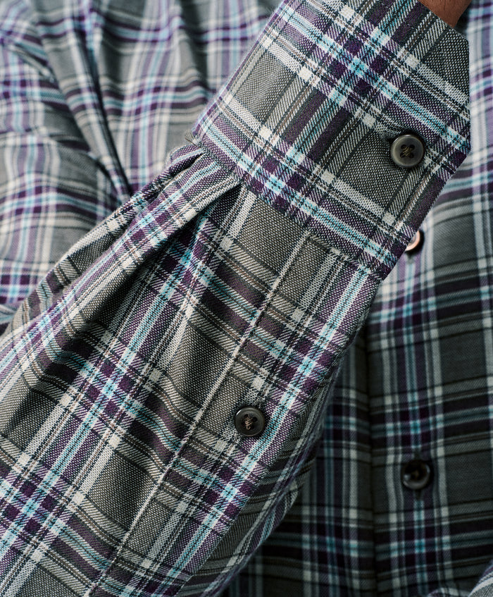 CMSW13828316 | Olive & Multi Plaid Sport Shirt