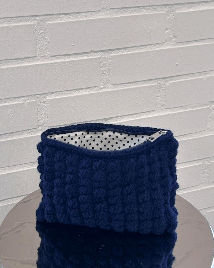 CROCHET CLUTCH - NAVY
