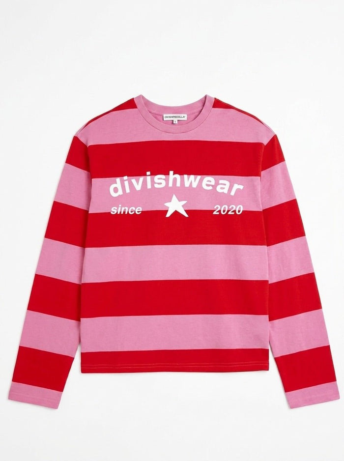 DAGMAR STRIPE TEE - PINK/WHITE - Dinvintageshop