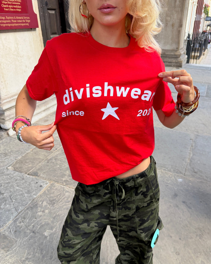 DAGMAR TEE - RED/WHITE - Dinvintageshop
