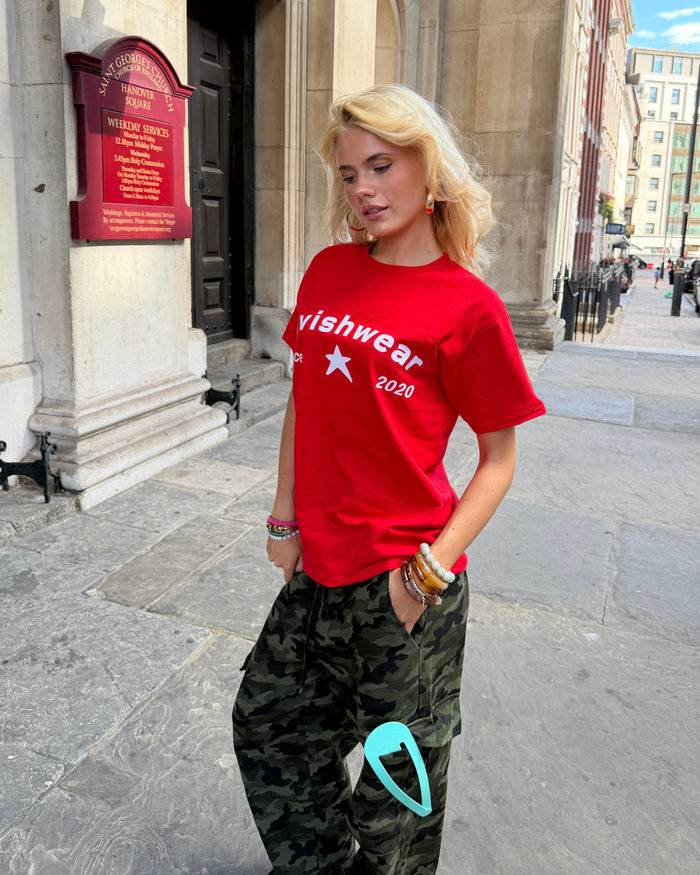 DAGMAR TEE - RED/WHITE - Dinvintageshop