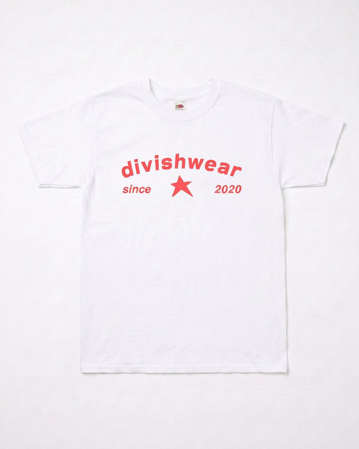 DAGMAR TEE - WHITE/CORAL - Dinvintageshop