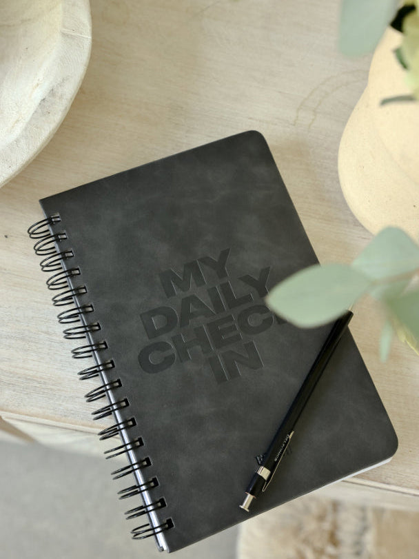 Daily Check In Journal - Grey