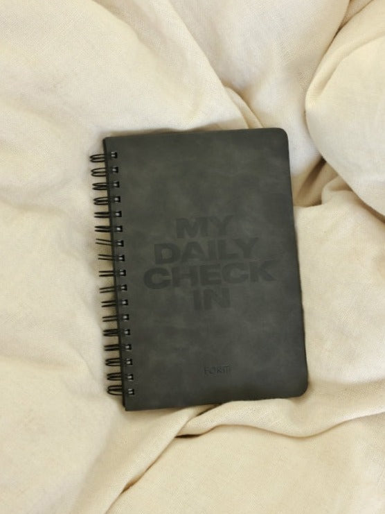 Daily Check In Journal - Grey
