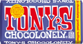 Tony’s Chocolonely dark milk chocolate pretzel toffee bar.