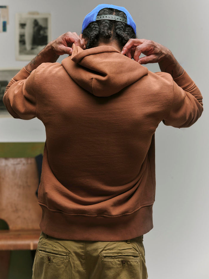 Dark Gray davenport hoodie in brown