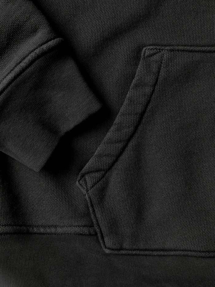 Black davenport hoodie in faded black