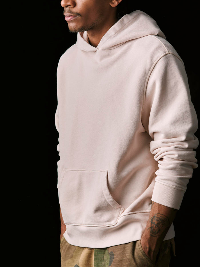 Light Gray davenport hoodie in pink stone