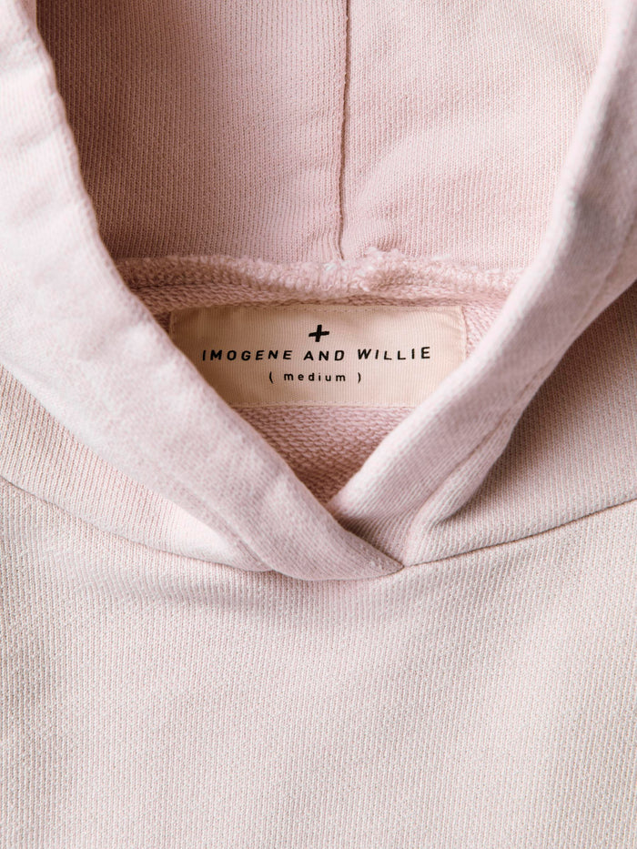 Light Gray davenport hoodie in pink stone