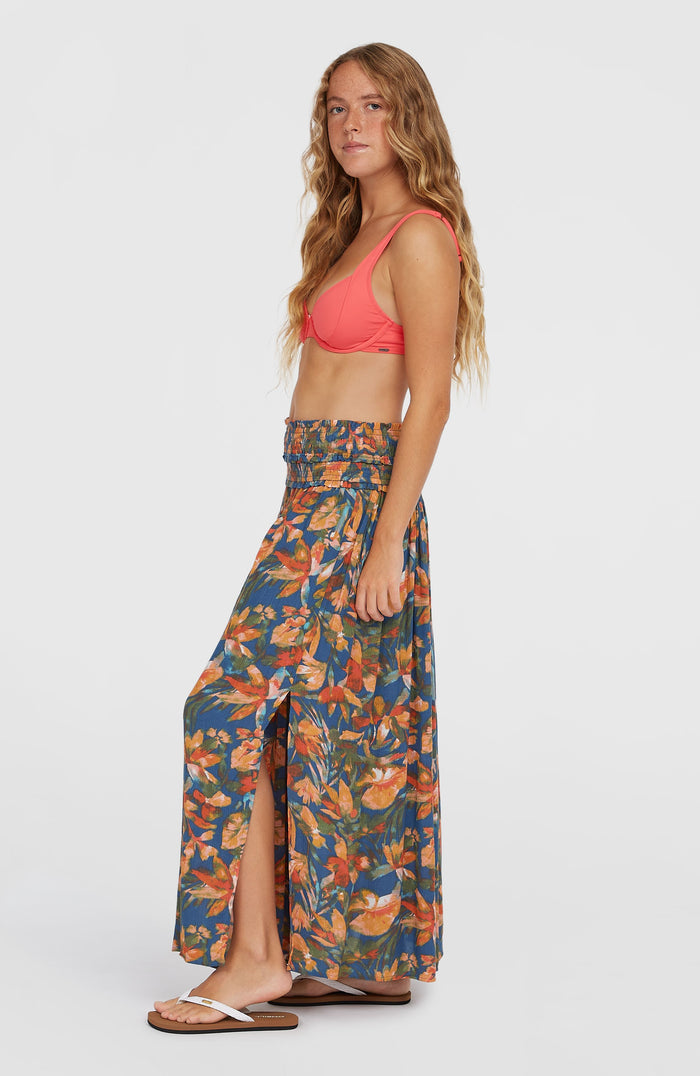 Devyn Maxi Skirt | Blue Painted Tropics