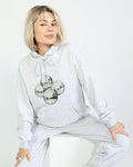 DISCO KUGLE (black) HOODIE - GREY