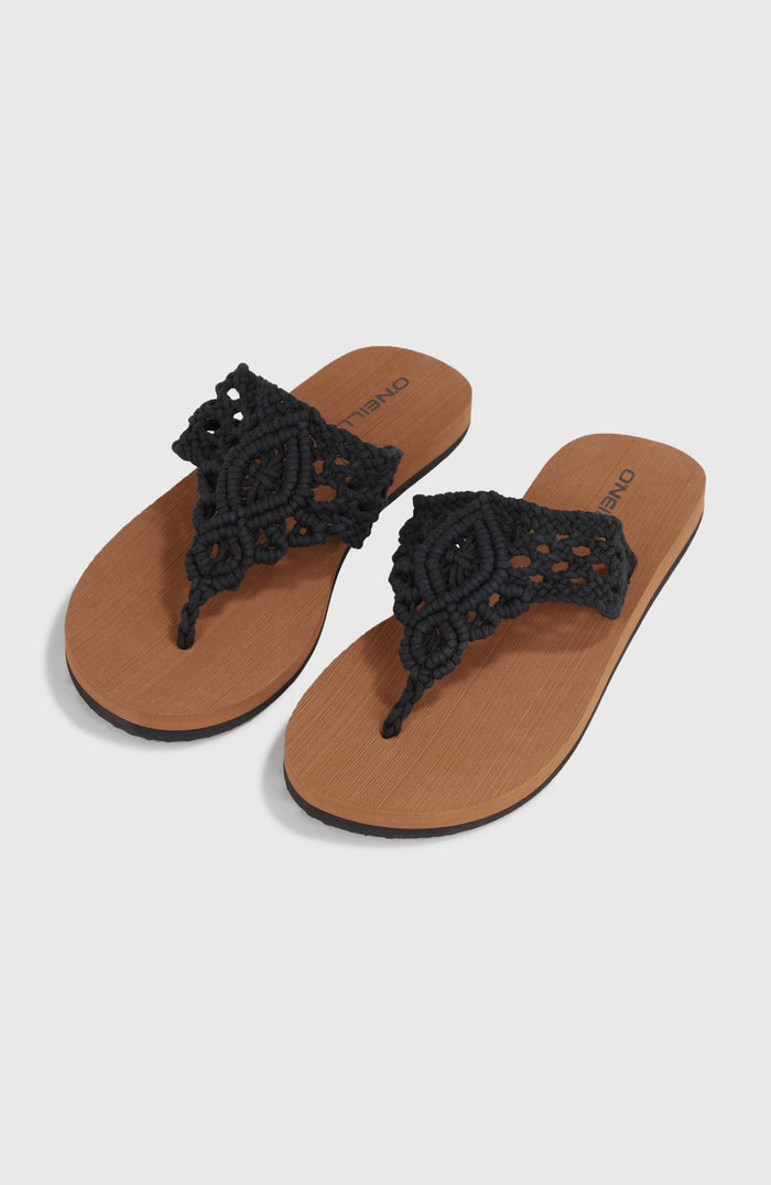 Ditsy Crochet Sandals | Black Out