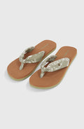 Ditsy Sun  Sandals | Green Textured Jungle