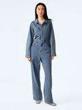 Diya Jumpsuit in Light Wash