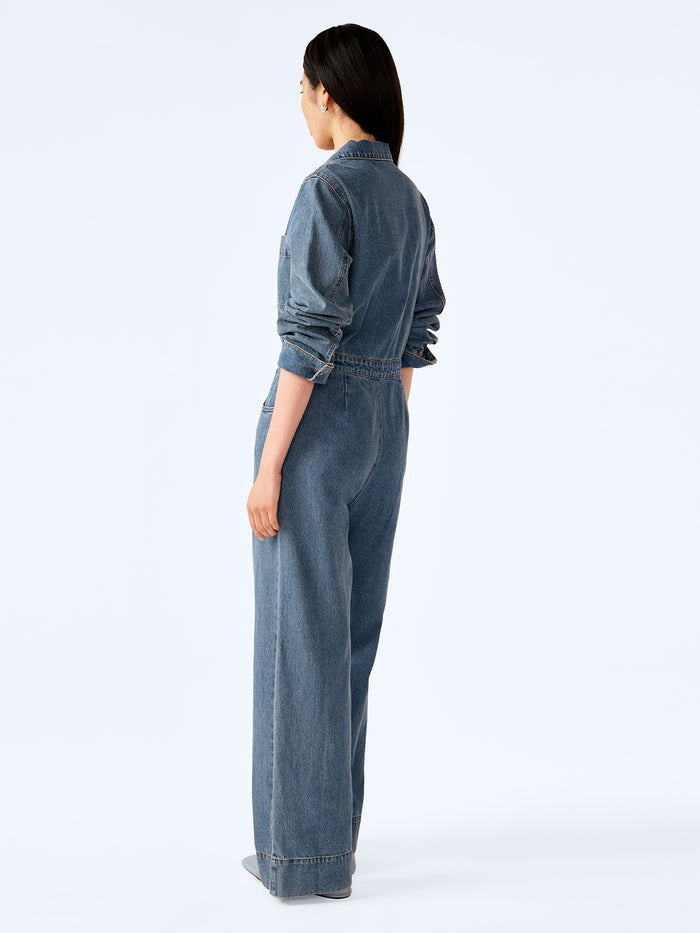 Diya Jumpsuit in Light Wash