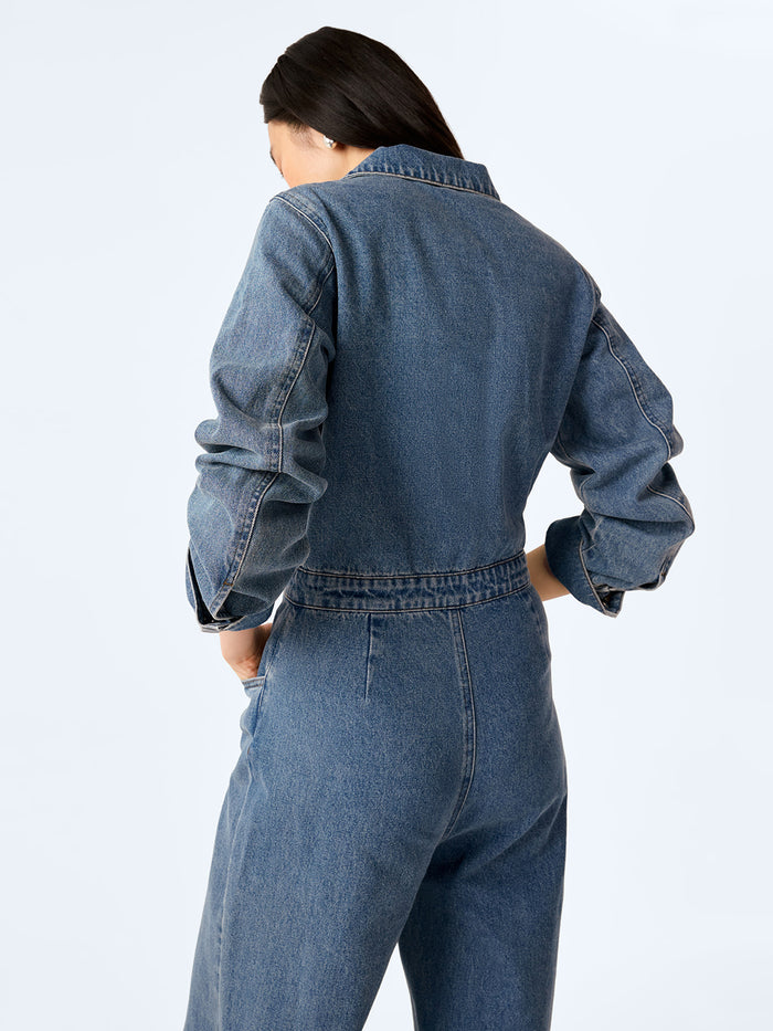 Diya Jumpsuit in Light Wash