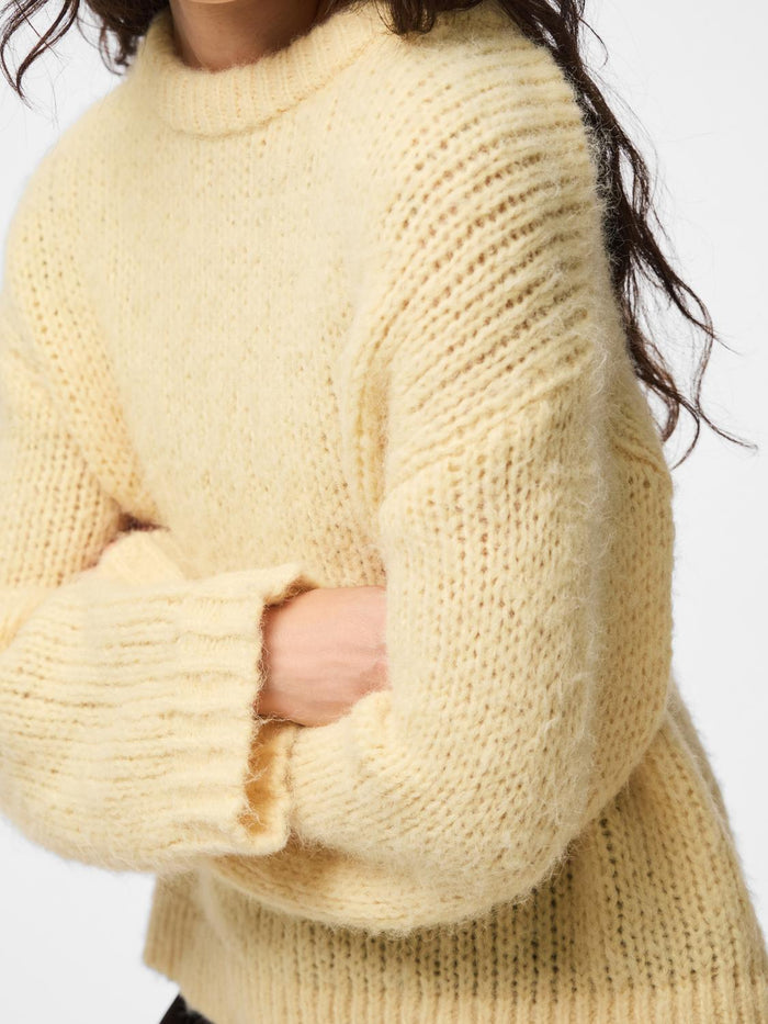 DORTHEA CHUNKY KNIT - FRENCH VANILLA MELANGE - Dinvintageshop