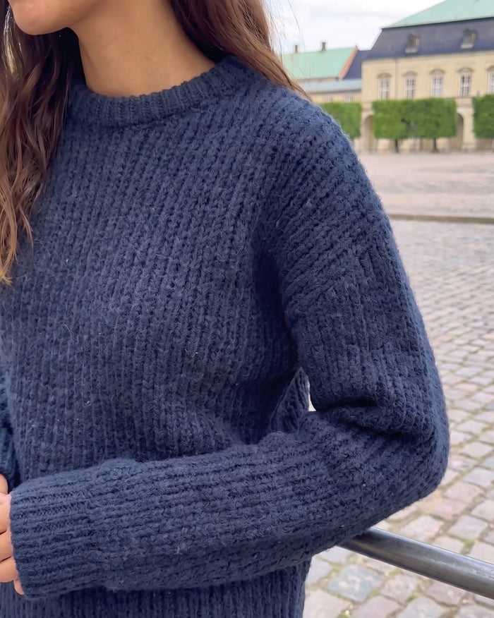 DORTHEA CHUNKY KNIT - MARITIME BLUE MELANGE [AI]