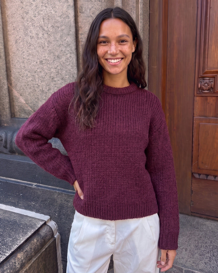 DORTHEA CHUNKY KNIT - WINETASTING MELANGE [AI]