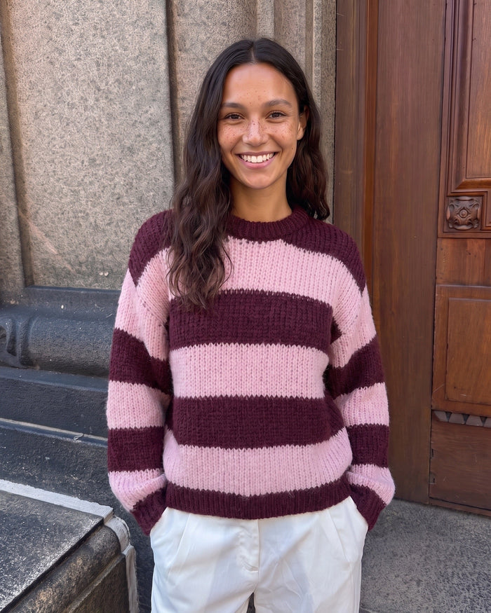 DORTHEA CHUNKY KNIT - WINETASTING ROSEATE SPOONBILL [AI]