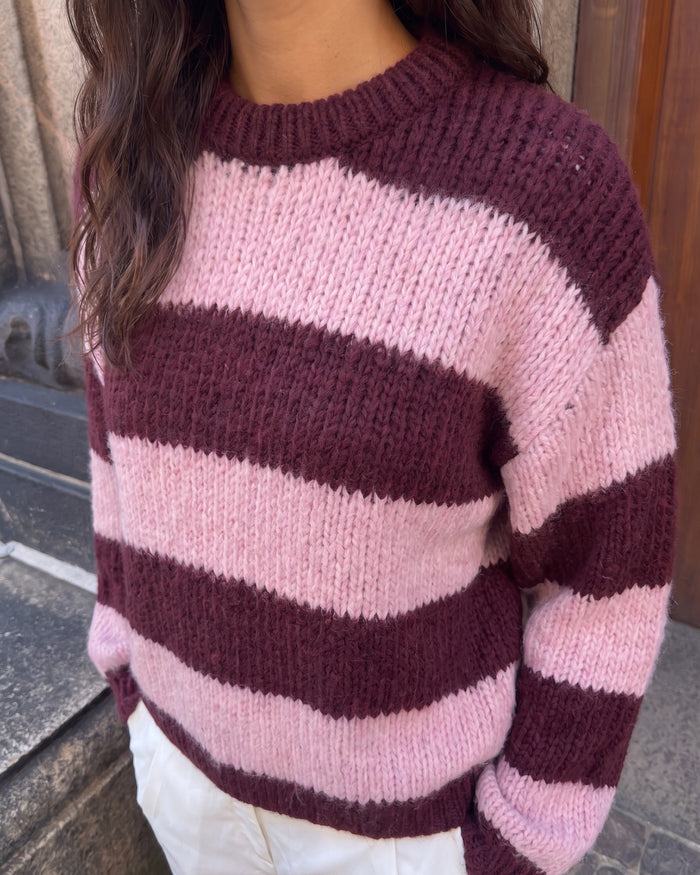DORTHEA CHUNKY KNIT - WINETASTING ROSEATE SPOONBILL [AI]