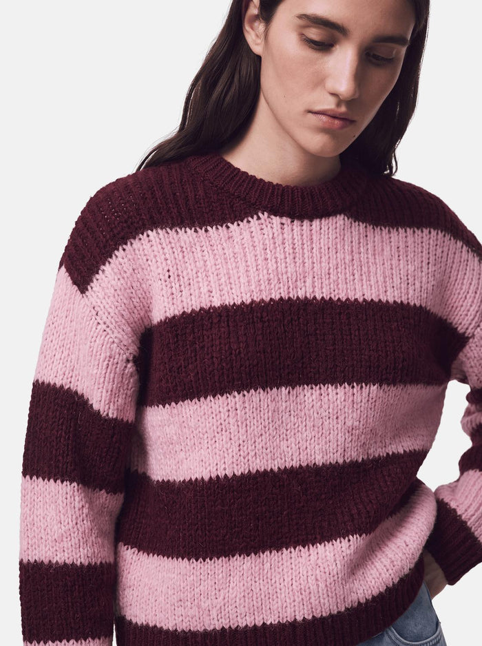 DORTHEA CHUNKY KNIT - WINETASTING ROSEATE SPOONBILL - Dinvintageshop