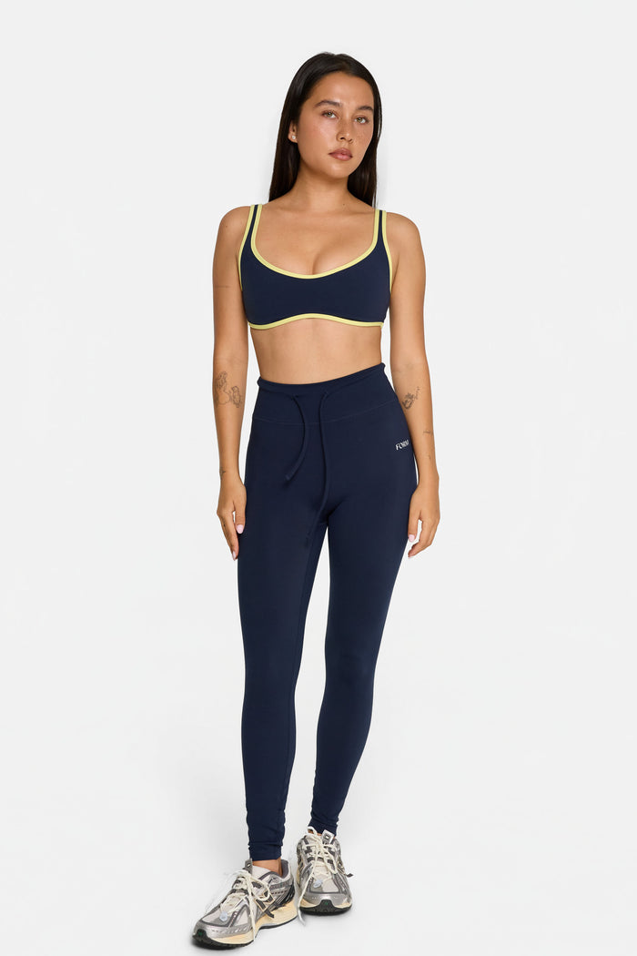 Drawstring Legging - Navy