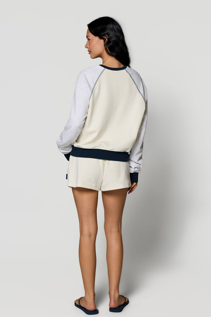 Drawstring Mini Shorts - Cream