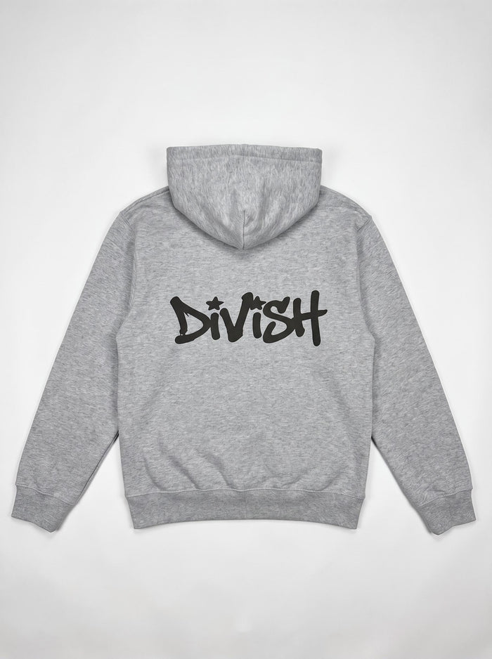 DUA HOODIE (rygprint) - LIGHT GREY
