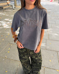 DUA TEE KORTÆRMET - GREY - Dinvintageshop