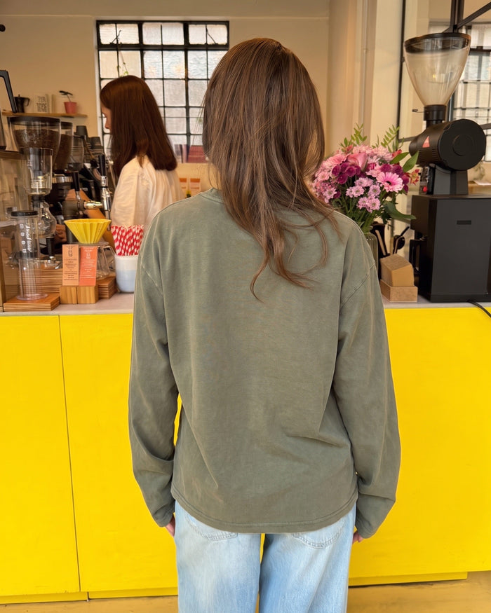 DUA TEE LANGÆRMET - ARMY - Dinvintageshop