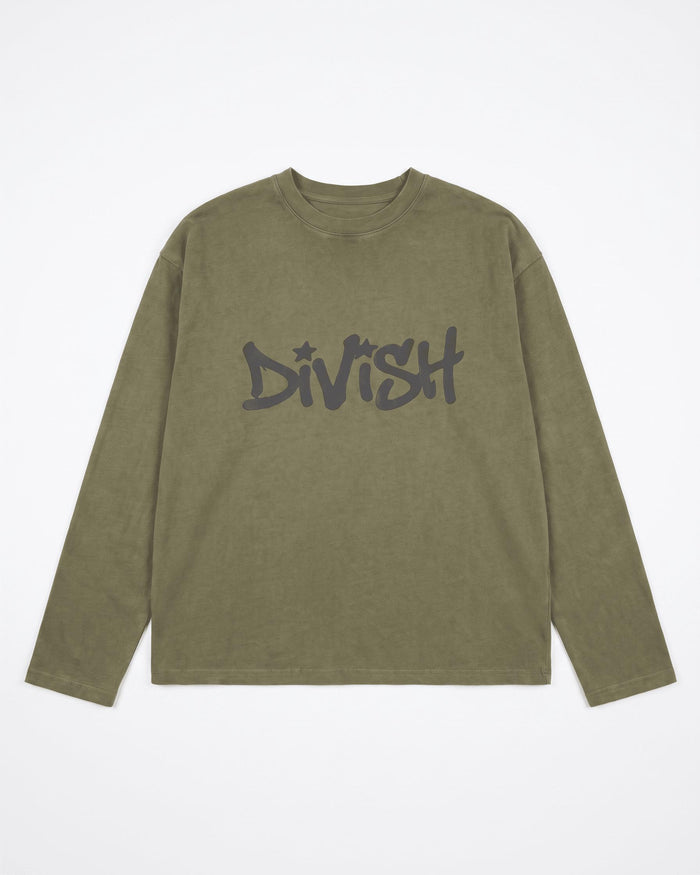DUA TEE LANGÆRMET - ARMY - Dinvintageshop