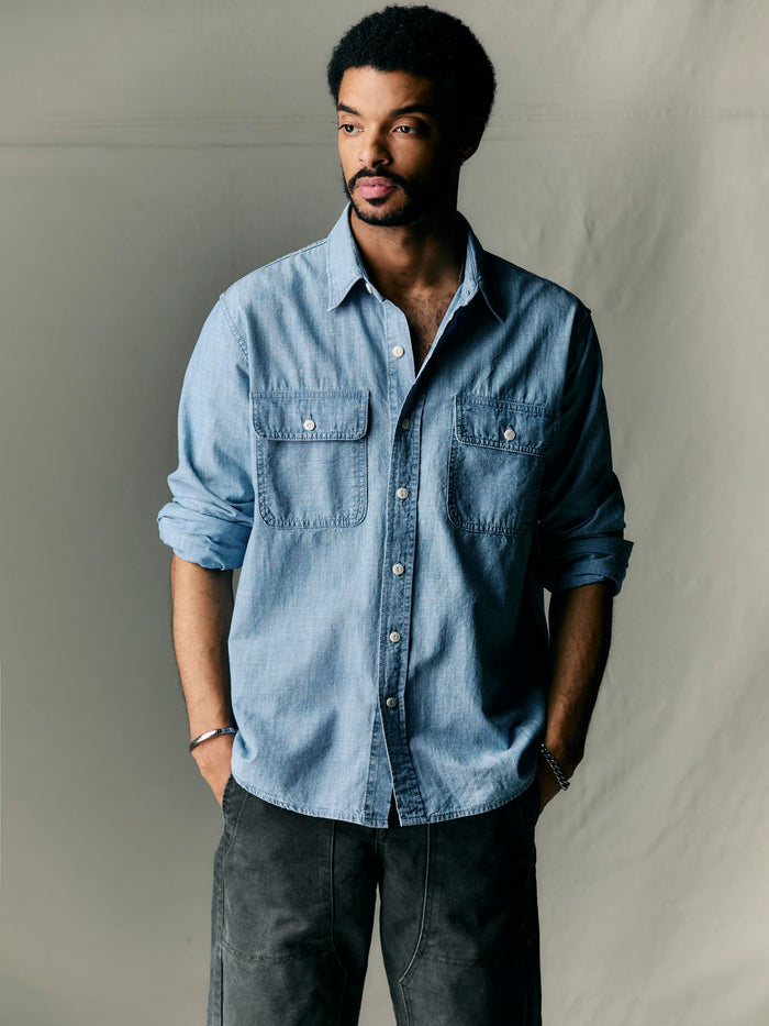 Dark Sea Green earl chambray