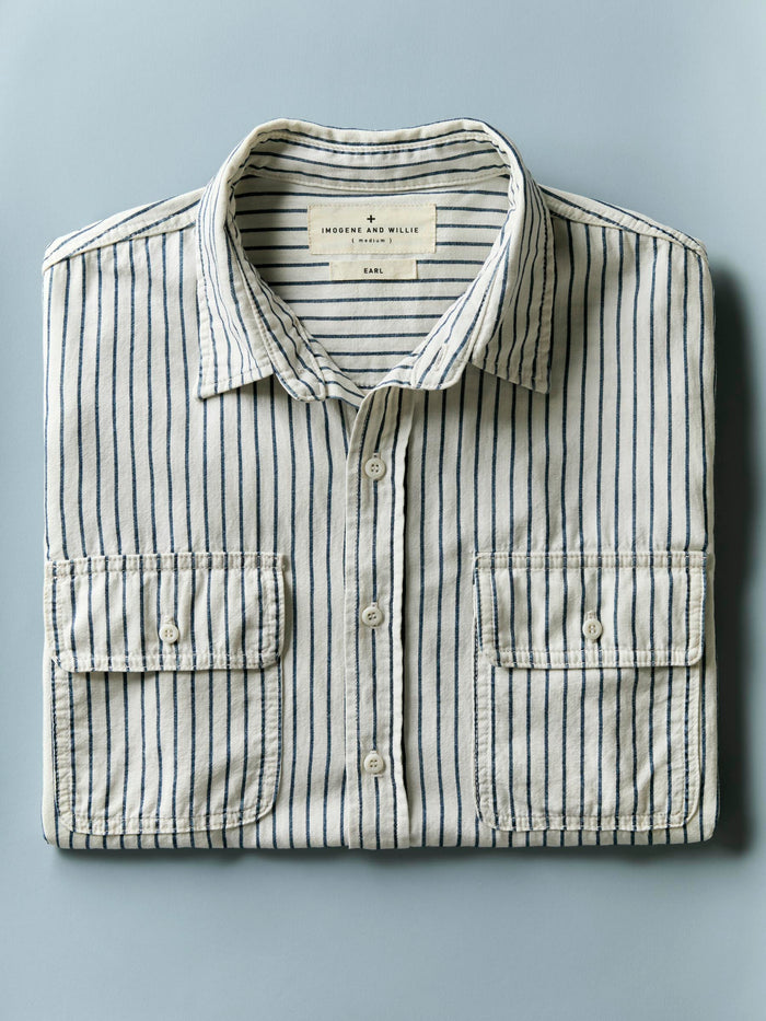 Dark Gray earl navy stripe