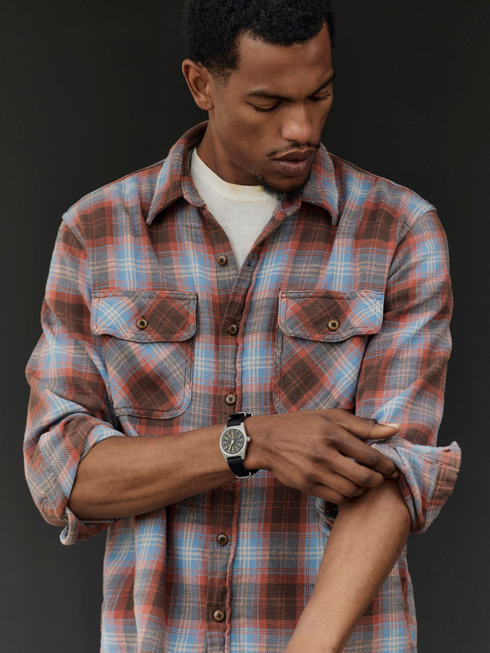 Black earl plaid in cedar