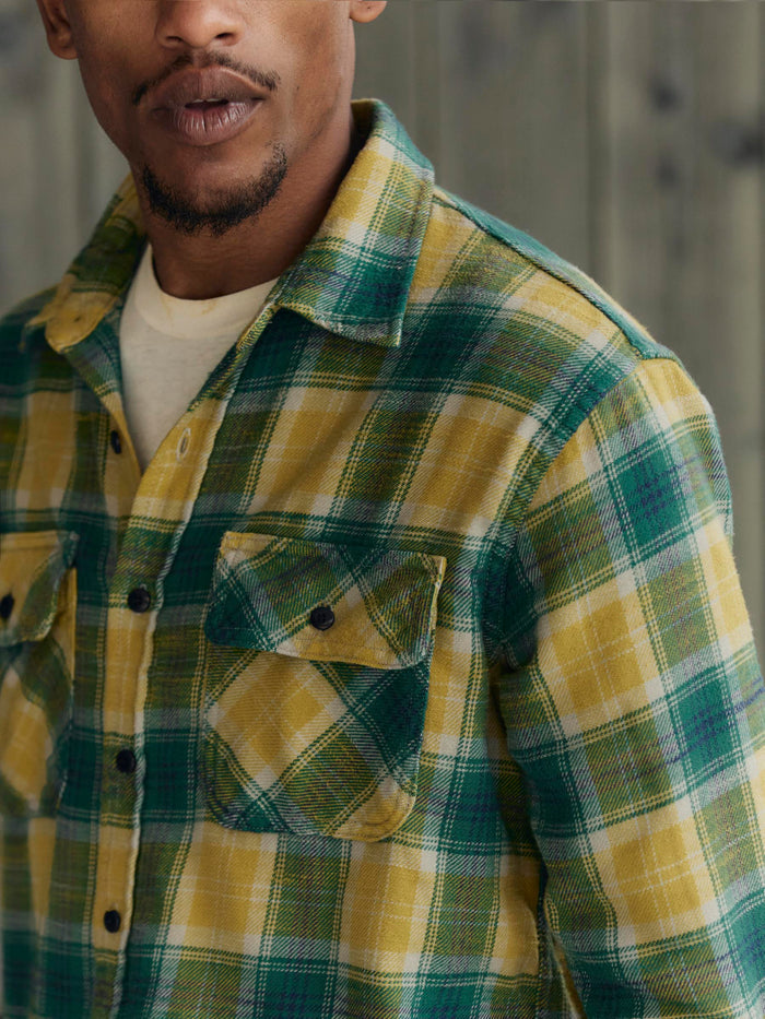 Dark Olive Green earl plaid in juniper