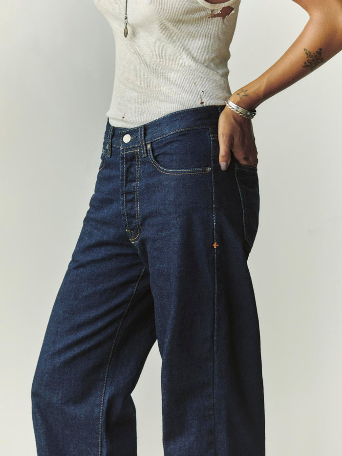 Light Gray edie indigo selvage rinse
