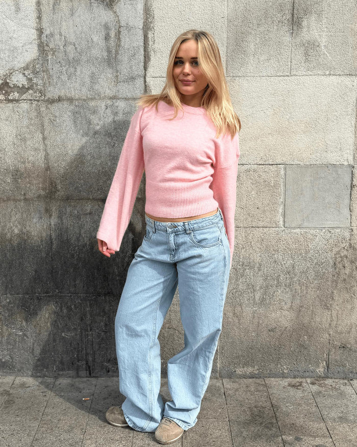 ELLEN ANGEL SLEEVE KNIT - LT PINK