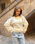 ELLEN ANGEL SLEEVE KNIT - OFFWHITE