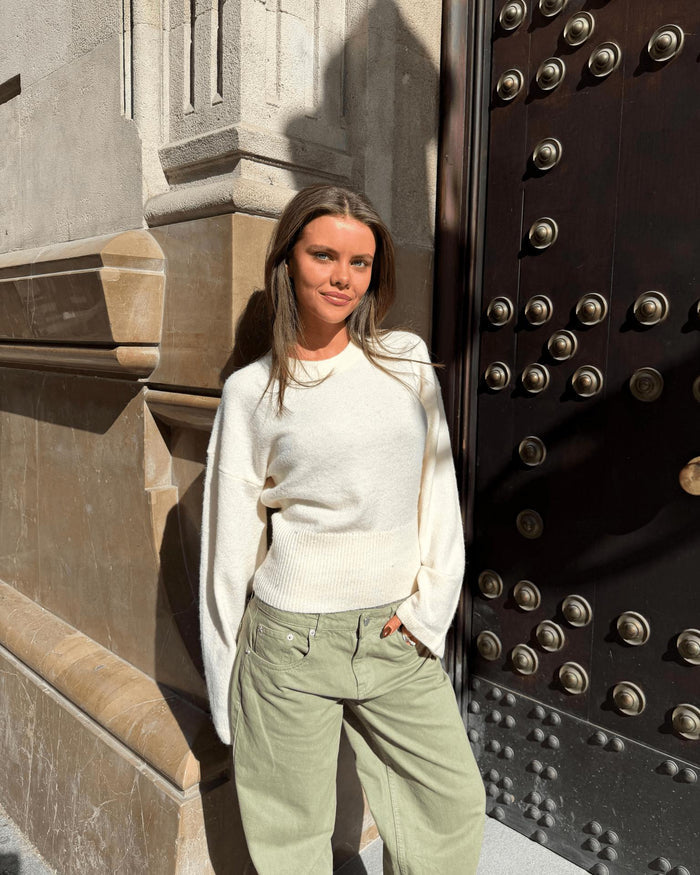 ELLEN ANGEL SLEEVE KNIT - OFFWHITE