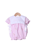 The Smocked Flamingo Embroidered Big Sister Stork Bib Bubble