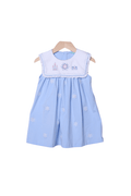 The Smocked Flamingo Apparel & Accessories Embroidered Ice Princess Castle Dress