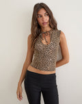 Image of Ernesta Top in Rar Leopard Brown