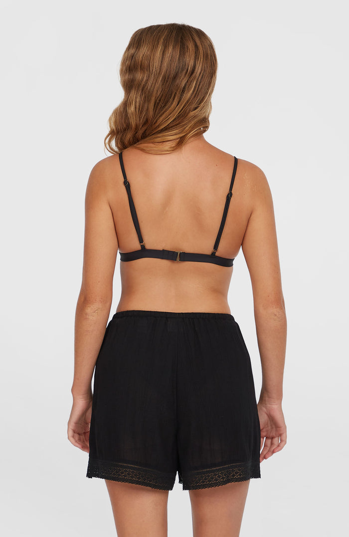 Essentials Embroidery Shorts | Black Out